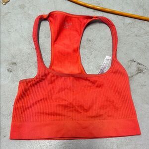 Seamless Orange Sports Bra Tank - Out from Under - Size Medium